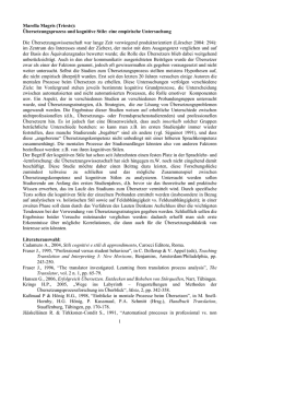 Translation 1 - DSWI - Deutsche Sprachwissenschaft in Italien