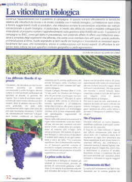 La viticoltura biol `ca