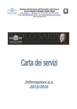 Carta-servizi-2015-16 - Liceo Classico Statale "Paolo Sarpi"