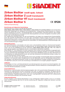 Zirkon BioStar HT - SILADENT Dr. B&ouml;hme & Sch&ouml;ps GmbH