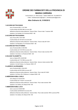 ordine dei farmacisti della provincia di massa carrara