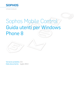 Sophos Mobile Control Guida utenti per Windows Phone 8