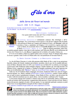 Maggio - Suore Serve dei Poveri del Beato Giacomo Cusmano