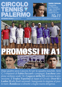 Mese di Luglio Anno 2010 - Circolo del Tennis Palermo