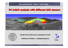 PS InSAR analysis with different SAR sensors PS InSAR analysis