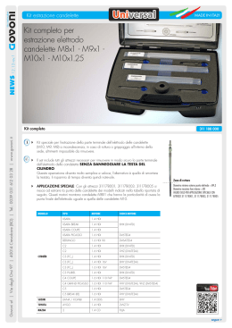 Kit completo per estrazione elettrodo candelette M8x1 - M9x1