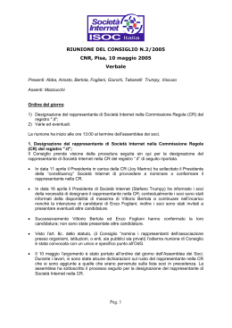 Verbale n&deg; 2 - 2005