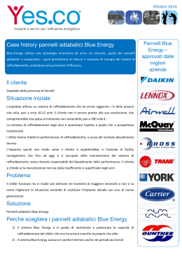 Case history pannelli adiabatici Blue Energy ll cliente