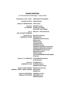 Visualizza classifica - Classifiche Mostre Ornitologiche