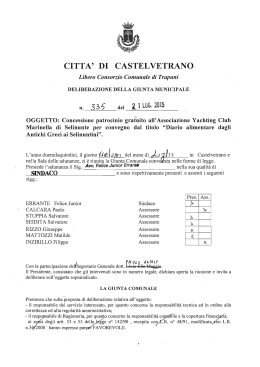CITTA` DI CASTELVETRANO - Comune di Castelvetrano Selinunte
