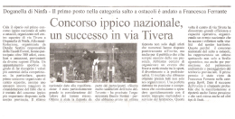 Concorso ippico nazionale, un successo in via Tivera