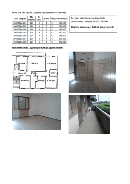 Prato Via XXV Aprile 25 (sette appartamenti in vendita) Planimetria