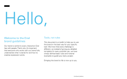 Welcome to the Enel brand guidelines