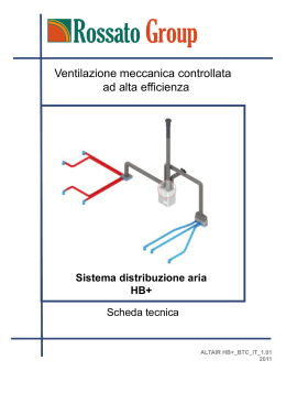 Sistema di distribuzione aria per ventilazione meccanica controllata