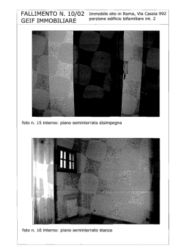 | FALLIMENTO N. 10/02 Immobile sito in Roma, Via Cassia 992