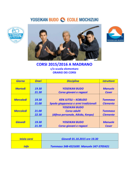Locandina Corsi 2015-16 Yoseikan Budo a Madrano .