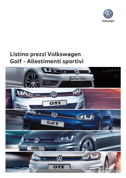 Listino prezzi Volkswagen Golf