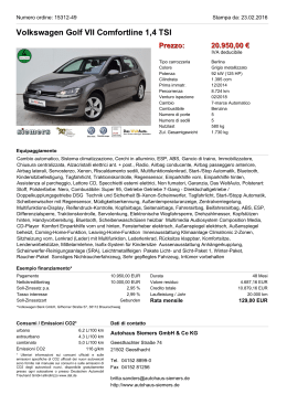 Volkswagen Golf VII Comfortline 1,4 TSI Prezzo