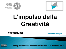 L`impulso della Creativit&agrave;