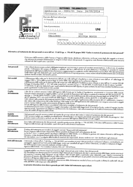 Copia ultima dichiarazione dei redditi