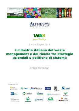 L`industria italiana del waste management e del riciclo tra strategie