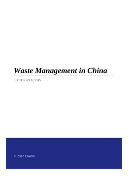 Waste Management in China - Soave Asset Management Ltd