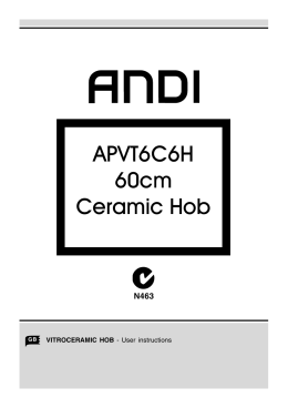 APVT6C6H 60cm Ceramic Hob - Andi