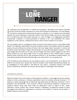 PRESSBOOK COMPLETO in ITALIANO di THE LONE RANGER
