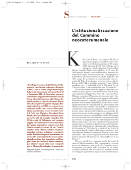 L`istituzionalizzazione del Cammino neocatecumenale
