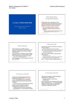 La rete e il World Wide Web
