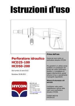 Perforatore idraulico HCD25-100 HCD50-200