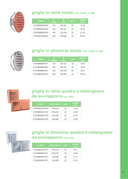 griglia in rame quadra e rettangolare da sovrapporrecon rete griglia