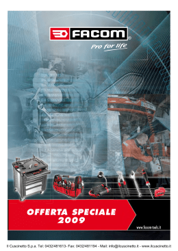 Offerta FACOM 2009 per gli assortimenti di utensili