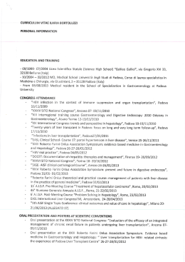 CURRICULUM VITAE ILARIA BDIRTIDLUZZI
