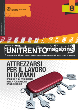 UNITRENTOmagazine n.8  - Universit&agrave; degli Studi di Trento
