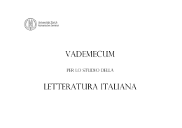 VADEMECuM LETTERATuRA ITALIANA