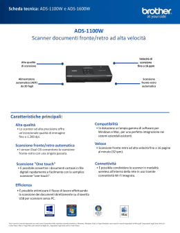 ADS-1100W Scanner documenti fronte/retro ad alta velocità