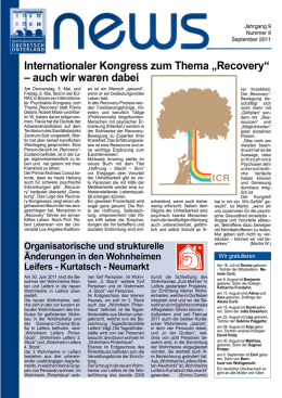 Internationaler Kongress zum Thema &bdquo;Recovery&ldquo; &ndash; auch wir waren