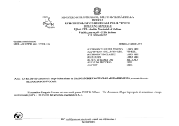 elenco al 29/08/2014 - Ufficio scolastico provinciale di Belluno