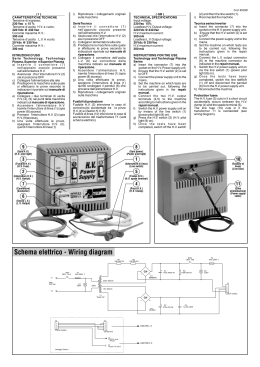 Schema elettrico - Wiring diagram