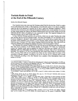 Turkish Raids in Friuli at the End of the Fifteenth Century