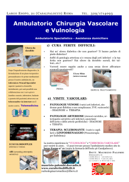 Ambulatorio Chirurgia Vascolare e Vulnologia