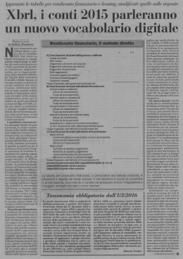 Xbrl, i conti 2015 parleranno un nuovo vocabolario digitale (fonte