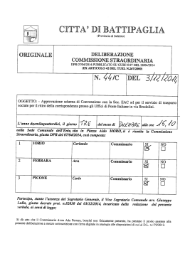 DELIBERA n. 044 del 03/12/2014