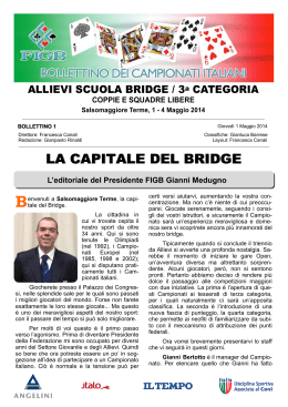 Bollettino 1 - Federazione Italiana Gioco Bridge