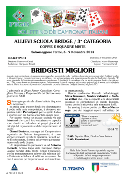 Bollettino n°4 - Federazione Italiana Gioco Bridge