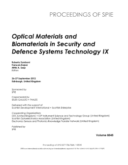 Optical materials and biomaterials in security and defence