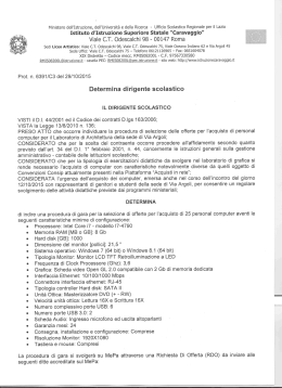 Determinazione Dirigenziale Lab. Architettura Via Argoli