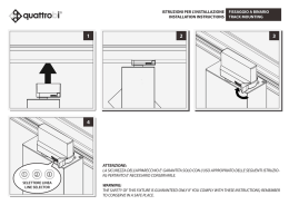 istruzioni per l`installazione installation instructions attenzione