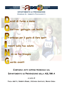 Opuscolo doping